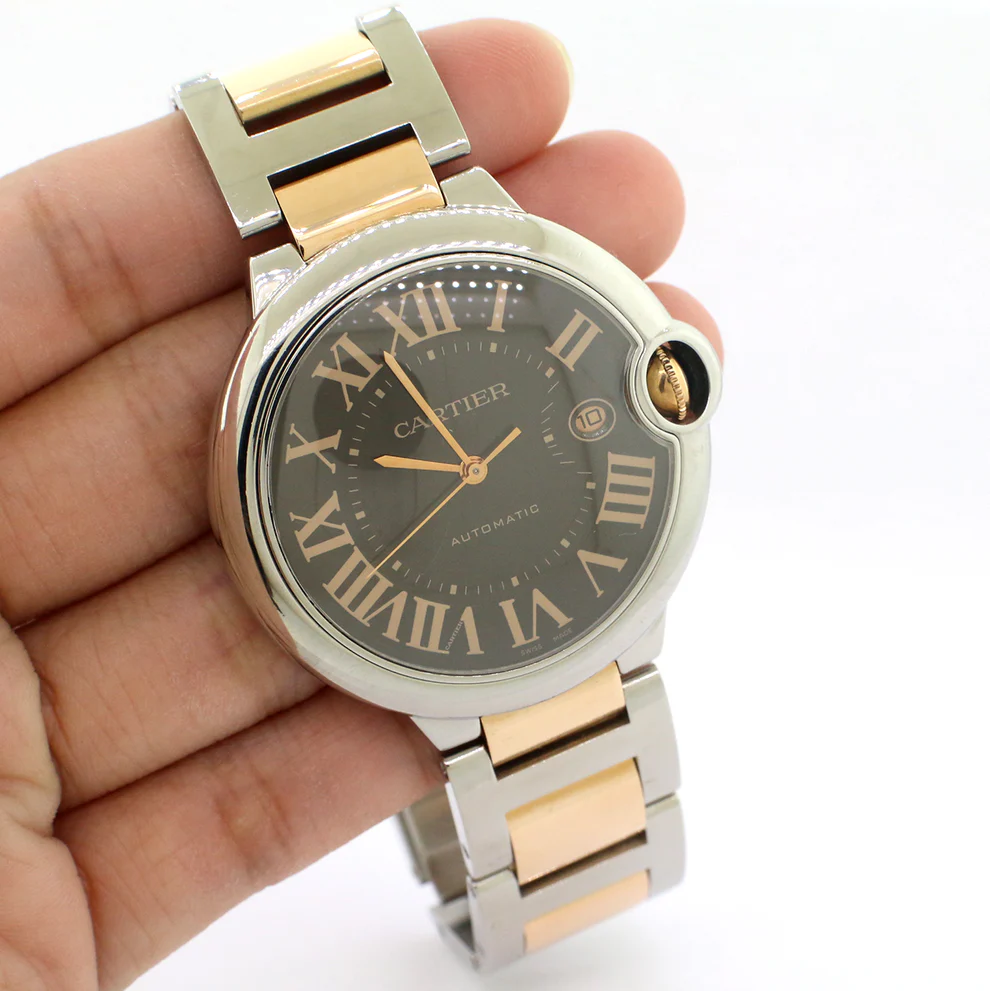 Replikaklocka: Cartier Ballon Bleu 42 mm, tvåfärgad, roséguld, stål — kvalitetsutförande – Bild 3