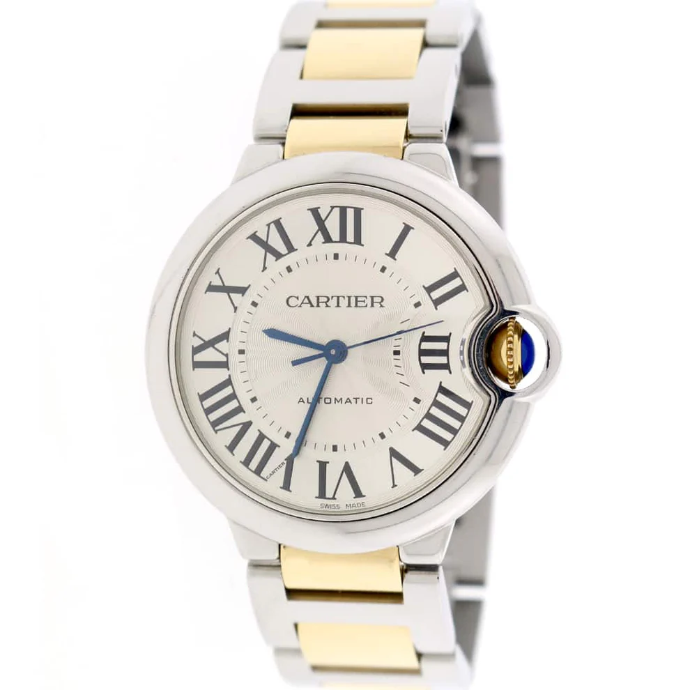 Replikaklocka för herr: Cartier Ballon Bleu, mellanstorlek, tvåfärgad, 18K, gult guld, &, rostfritt stål, 36 mm, automatiskt — sällsynt – Bild 1