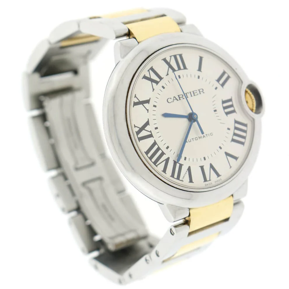 Replikaklocka för herr: Cartier Ballon Bleu, mellanstorlek, tvåfärgad, 18K, gult guld, &, rostfritt stål, 36 mm, automatiskt — sällsynt – Bild 3