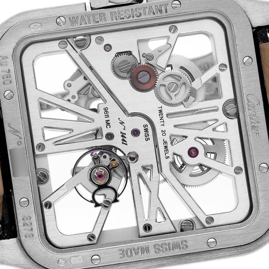 Replikaklocka: Cartier Santos Dumont, skeletturtavla, vitguld, W2020033 — mytomspunnen – Bild 6