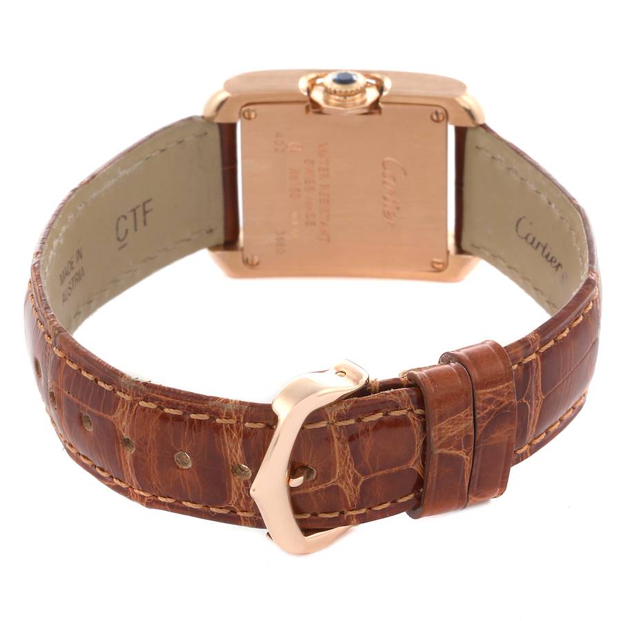 Replikaklocka för dam: Cartier Tank Anglaise, liten modell, roséguld, diamant, WJTA0007 — eftertraktad – Bild 7