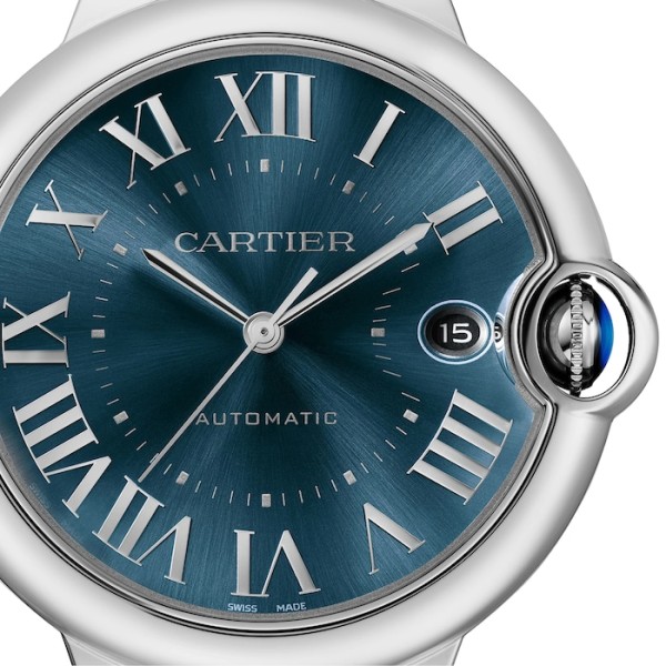 Replikaklocka för herr: Cartier Ballon Bleu de Cartier, automatiskt, blå, rostfritt stål — precis – Bild 5