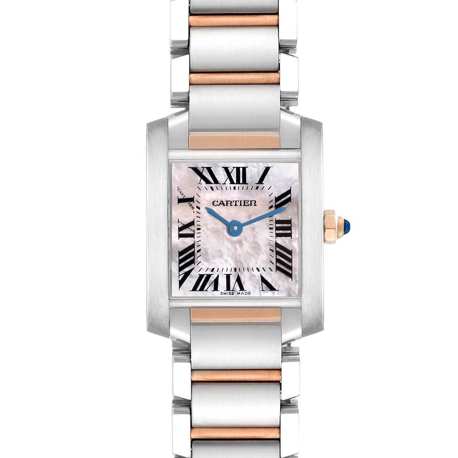 Replikaklocka för dam: Cartier Tank Francaise, stål och roséguld, pärlemortavla, W51027Q4 — av ny generation – Bild 1