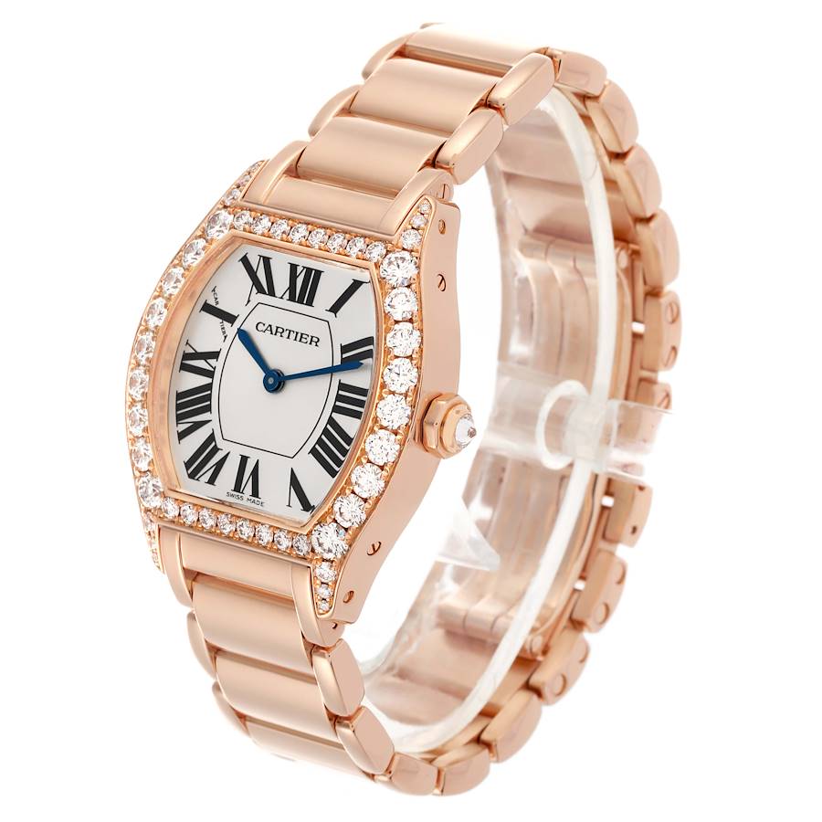 Replikaklocka för dam: Cartier Tortue, roséguld, diamantinfattad boettring, WA507031 — förtrollande – Bild 4