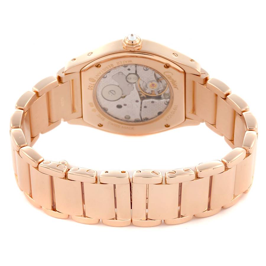 Replikaklocka för dam: Cartier Tortue, roséguld, diamantinfattad boettring, WA507031 — förtrollande – Bild 7