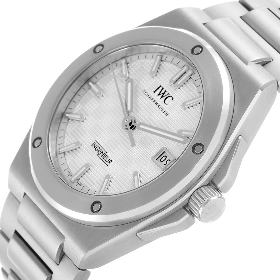 Replikaklocka för herr: IWC Ingenieur 40, svart urtavla, stål, IW328902 — fängslande – Bild 5