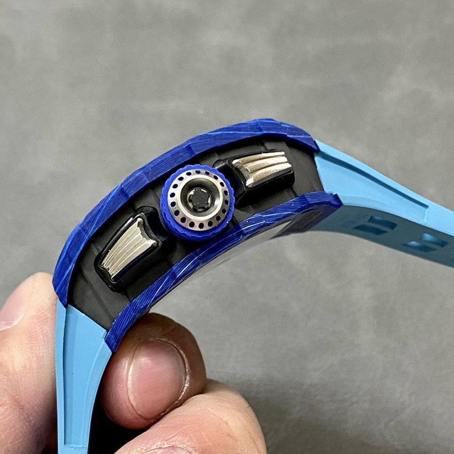 Replikaklocka: Richard Mille RM 11-03 Jean Todt, 50-årsjubileum, kronograf, blå kolfiber, fiber, KVF 49.94 X 44,5 mm — bästsäljande – Bild 6