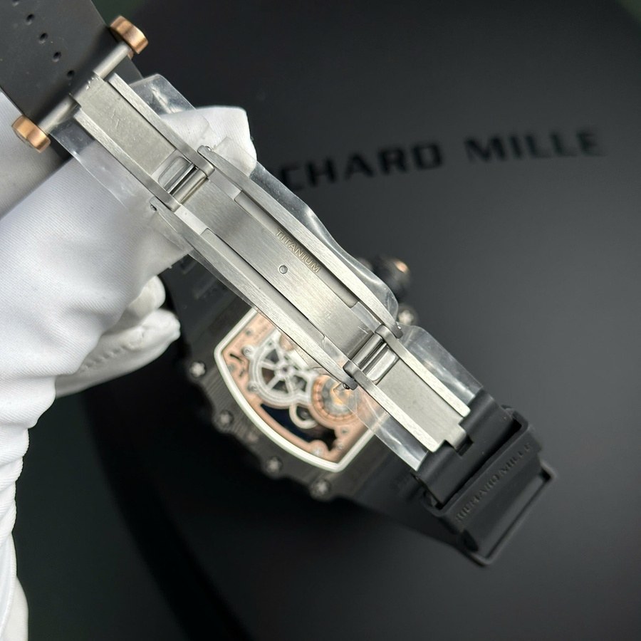 Replikaklocka: Richard Mille RM 21-01, tourbillon, Aerodyne, röd, guld, Carbon TPT 42,68 mm X 50,12 mm — för samlare – Bild 10