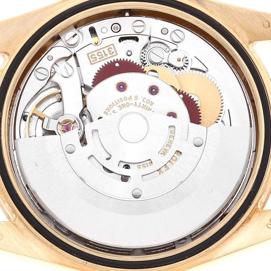 Replikaklocka för herr: Rolex President Day Date, gult guld, grön, emalj, diamant, 118348 — förträfflig – Bild 6