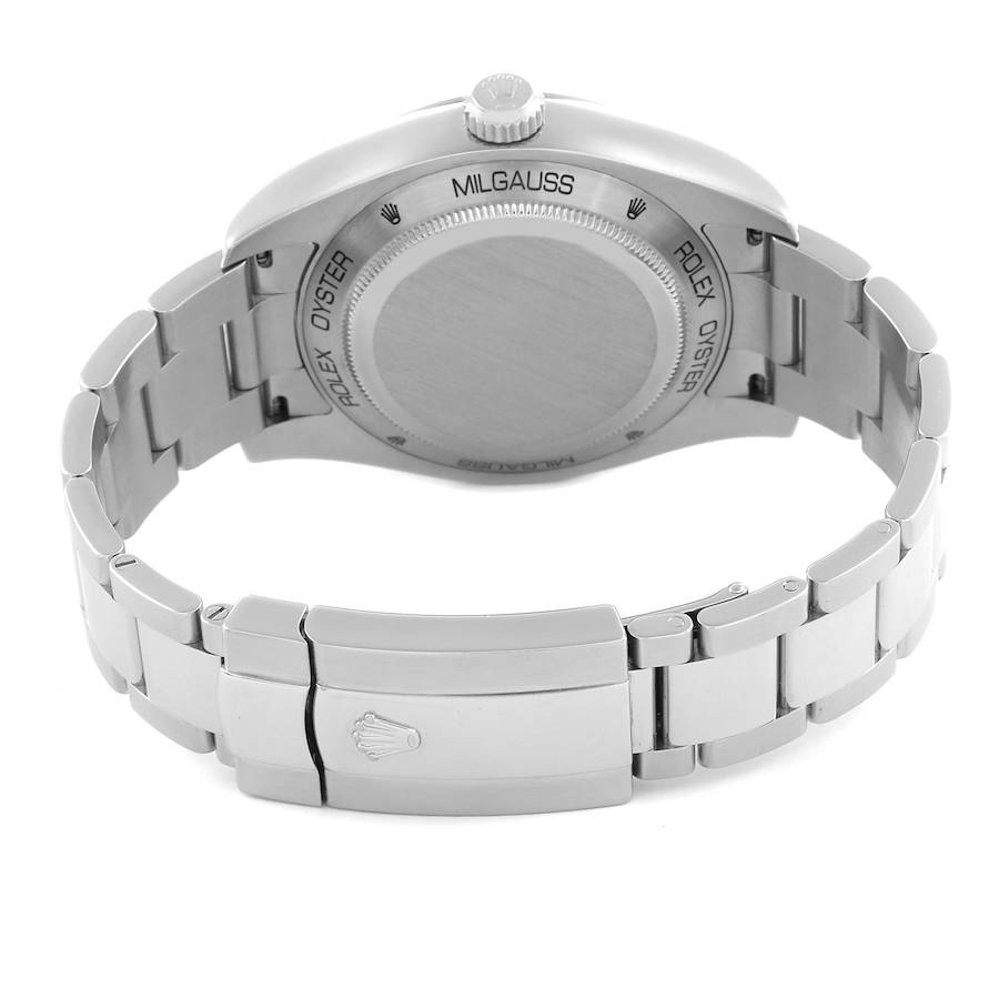 Replikaklocka för herr: Rolex Milgauss 40 mm, svart urtavla, grönt glas, stål, 116400 — förtrollande – Bild 7