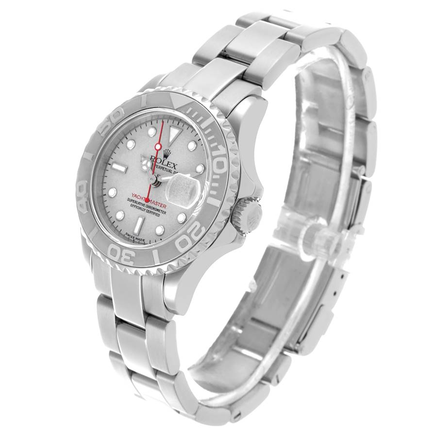Replikaklocka för dam: Rolex Yachtmaster 29, stål, platina, urtavla, boettring — exklusiv – Bild 3