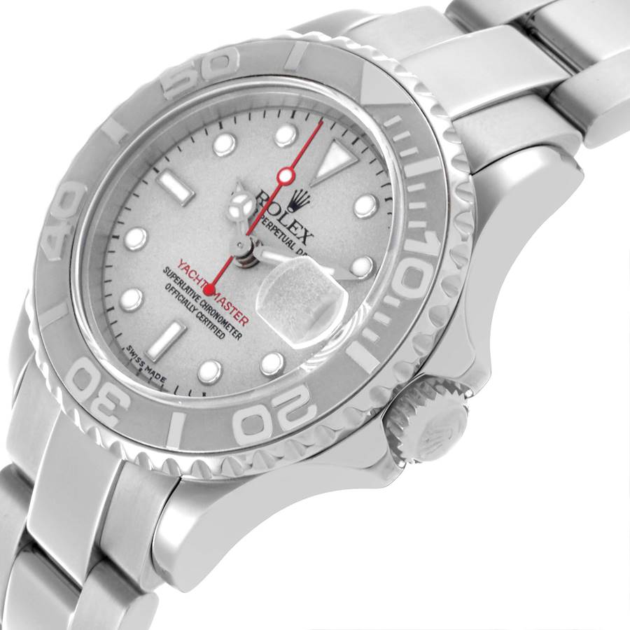Replikaklocka för dam: Rolex Yachtmaster 29, stål, platina, urtavla, boettring — exklusiv – Bild 4